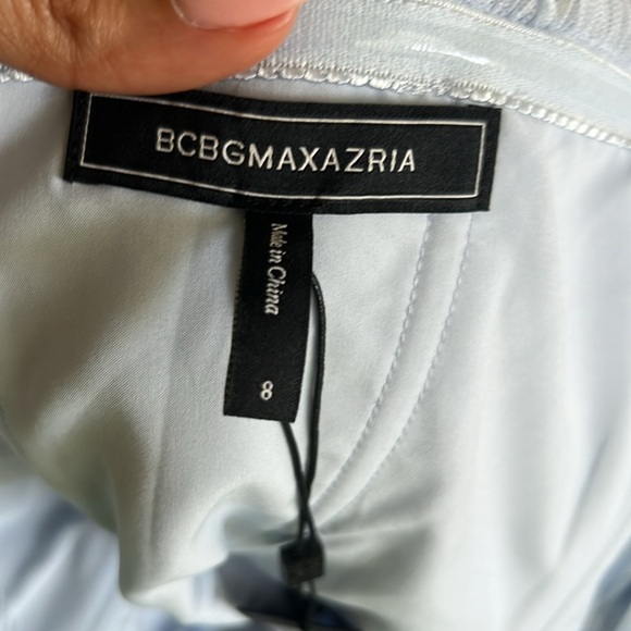 BCBGMaxazria Light Blue Dress with Fringe Detail - Picture 6 of 9